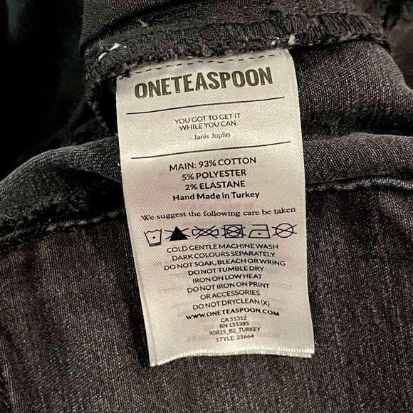 One Teaspoon Swan Preachers Black Skinny Jeans - Picture 4 of 9